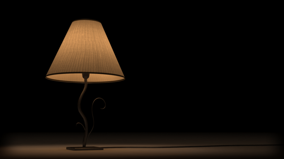 lampe Luminaire avec abat-jour semi-transprant lumière tamisée (Vray) Modélisation 3D | Portfolio Images de synthèse de travaux personnels