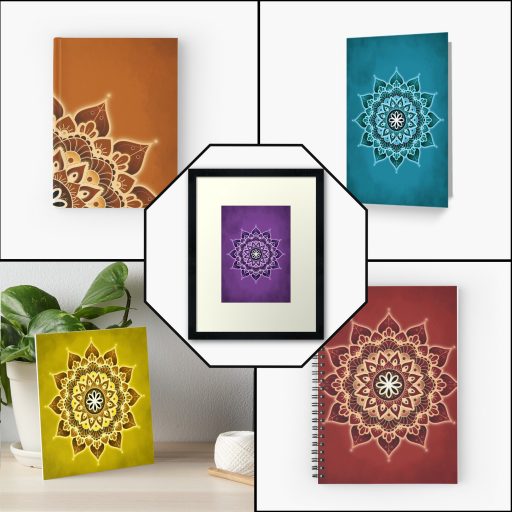 Collection Mandalas des Chakras, zen, inspirant, coloré, pour les personnes hypersensibles d'Audrey Janvier