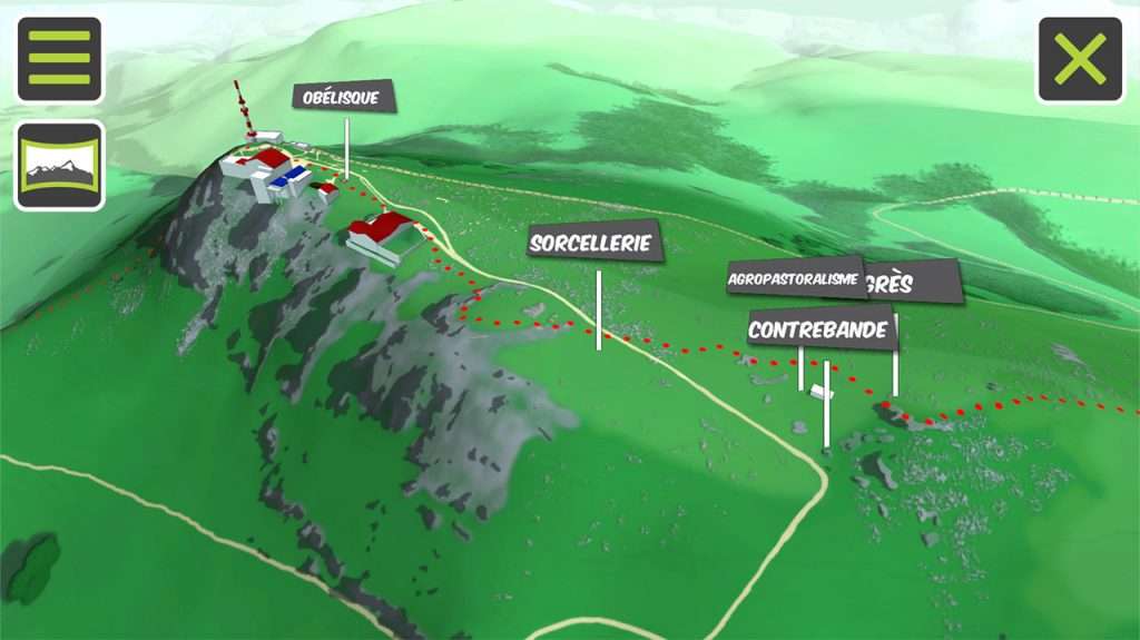 La Rhune, montagne dans le Pays Basque, jeu en application pour enfant sur le cheval pottok - interface 2D / Unity 3D - CV d'Audrey Janvier