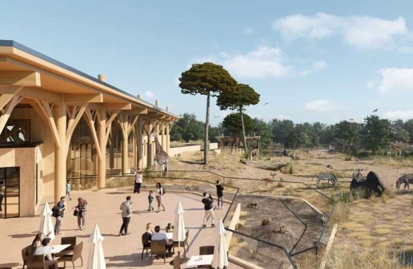 Vue en image de synthèse du parc animalier zoo