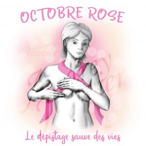 illustration d'audrey janvier - strip pour octobre rose
